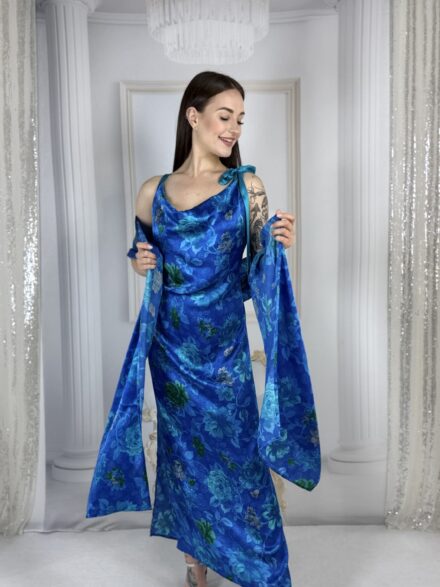 Dress INDIA BLUE LUX Multiway Long (+ silk scarf)