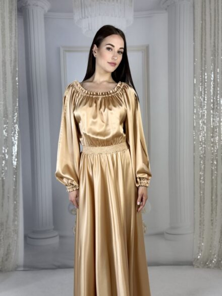 Dress Margarita LUX SAND (100% silk)